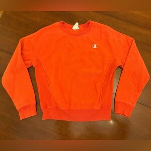 Vintage Champion Reverse Weave Crewneck Sweatshirt Orange Size S